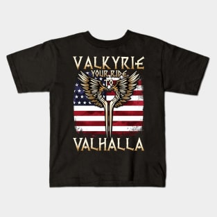 Valkyrie your Ride to Valhalla USA T-Shirt Kids T-Shirt